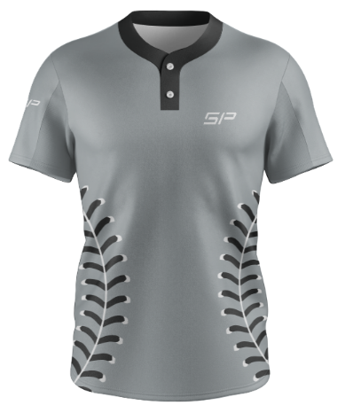 



  Sublimated two-button baseball jersey
